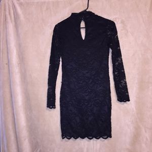 Black Long Sleeve Lace Dress